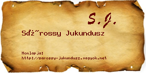 Sárossy Jukundusz névjegykártya
